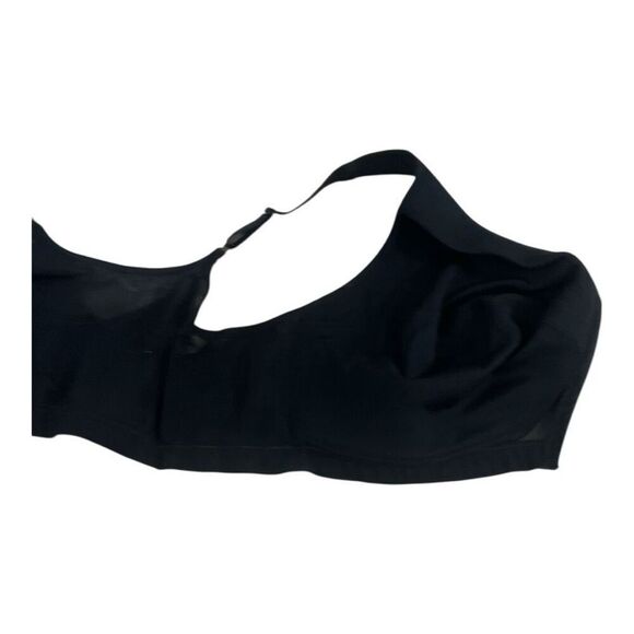 Laudine Hook Eye Front Close Wireless Bra Plus Size 44G Black Back Support - Picture 8 of 12